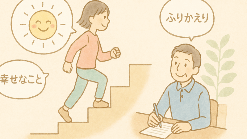 人生の幸福度を上げる！幸せへのステップとふりかえり