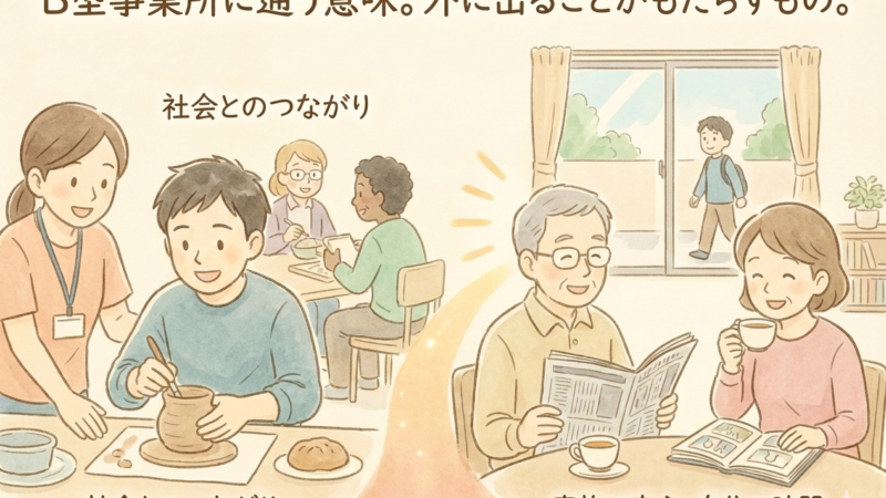 B型事業所に通う意味を見つめ直す ─ 外に出ることが本人と家族にもたらすもの