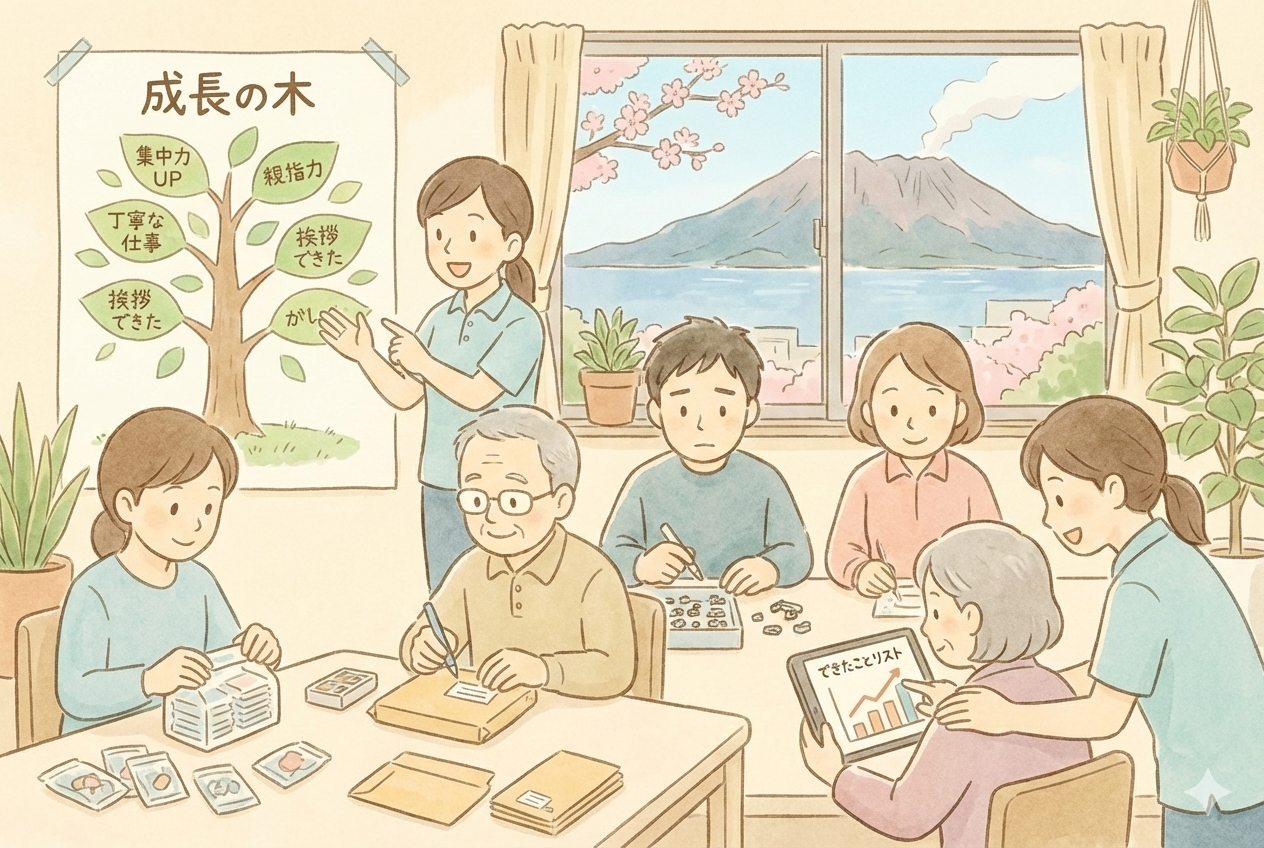 成果が見えにくい仕事を、“見える成長”へ。鹿児島のB型事業所で育つ力